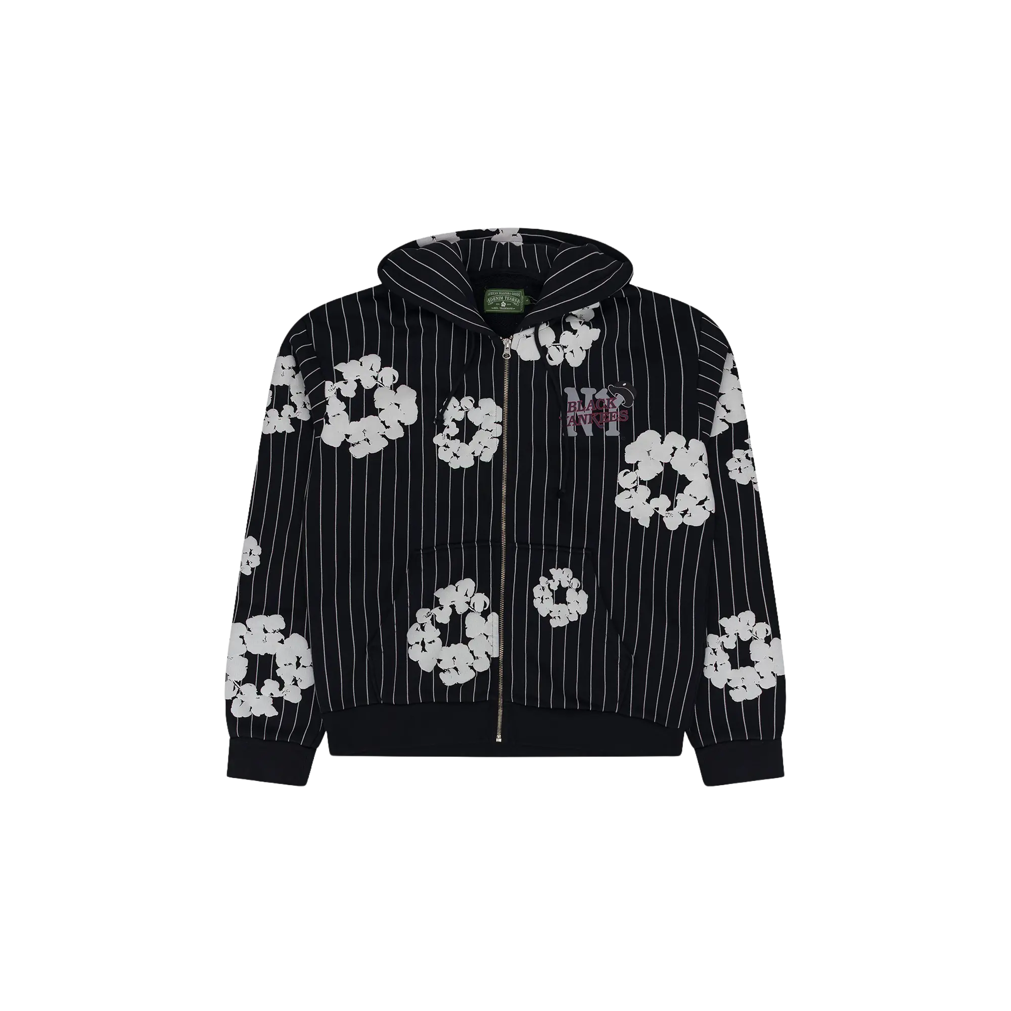 Yankees Cotton Wreath Zip Hoodie "Black" DT880
