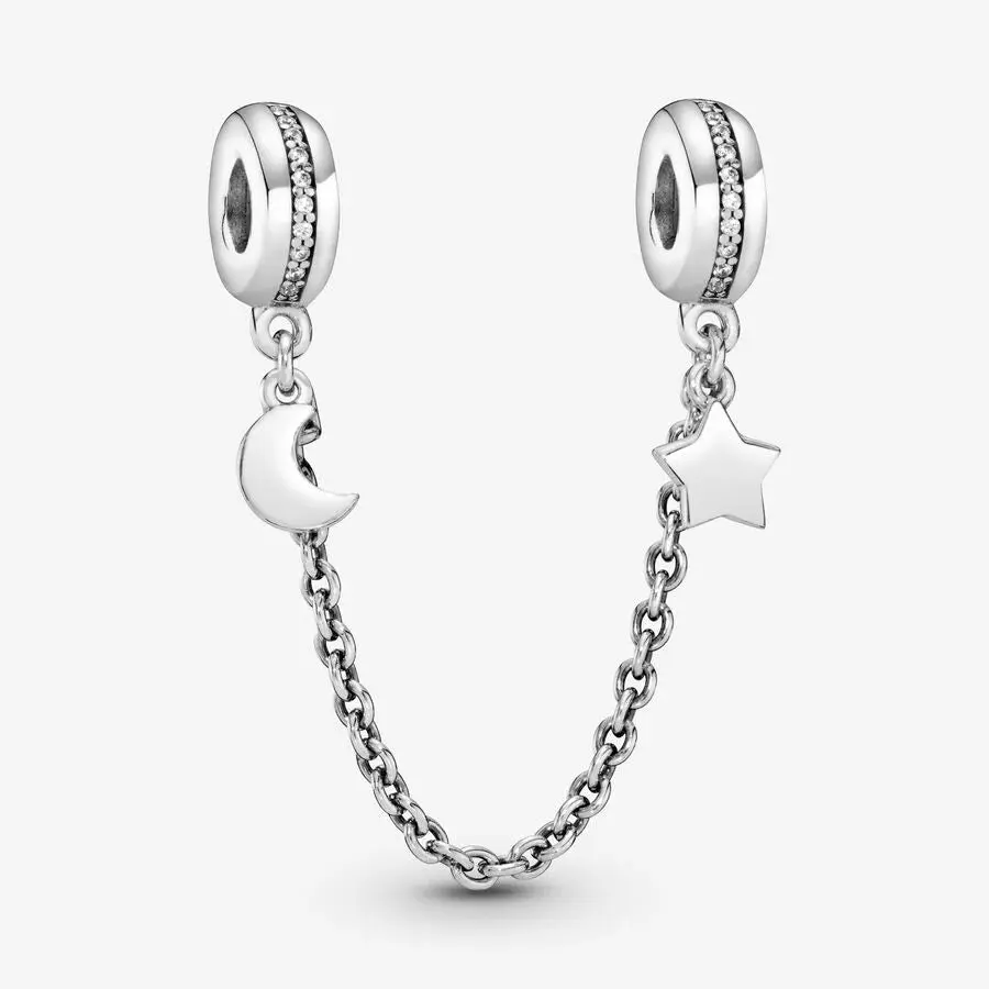Star & Moon Safety Chain Charm