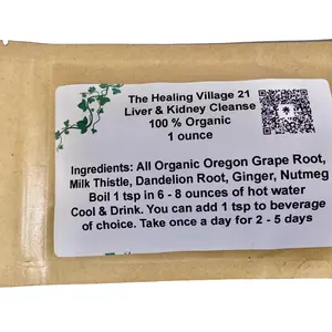 Liver & Kidney Cleanse - Natural Detox for Health & Wellness - The Healing Village 21 Organic Plant Powder