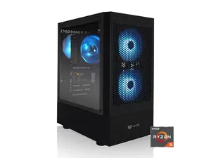 AVGPC Max Series Gaming PC - AMD Ryzen 5 5500 4.2 GHz Max Boost, GeForce RTX 5060 GPU , 16GB RAM, 1TB M.2 NVMe SSD, Heat-Pipe CPU Cooler, ARGB Fans, Wifi/AC, MAX ATX Case, Windows 11 Black