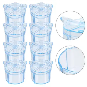 Circular Blue Wedding Candy Boxes, Lidded Decorative Packaging, Perfect for Bride Shower and Wedding Party Gift Boxes, 6/12/20 Pieces