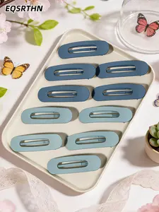 EQSRTHN 10Pcs Vintage Tortoise Shell Hair Clips Minimalist Matte Hair Barrettes for Women Aesthetic Hair Styling Clips Neutral Colors Hair Accessories Gifts for Her