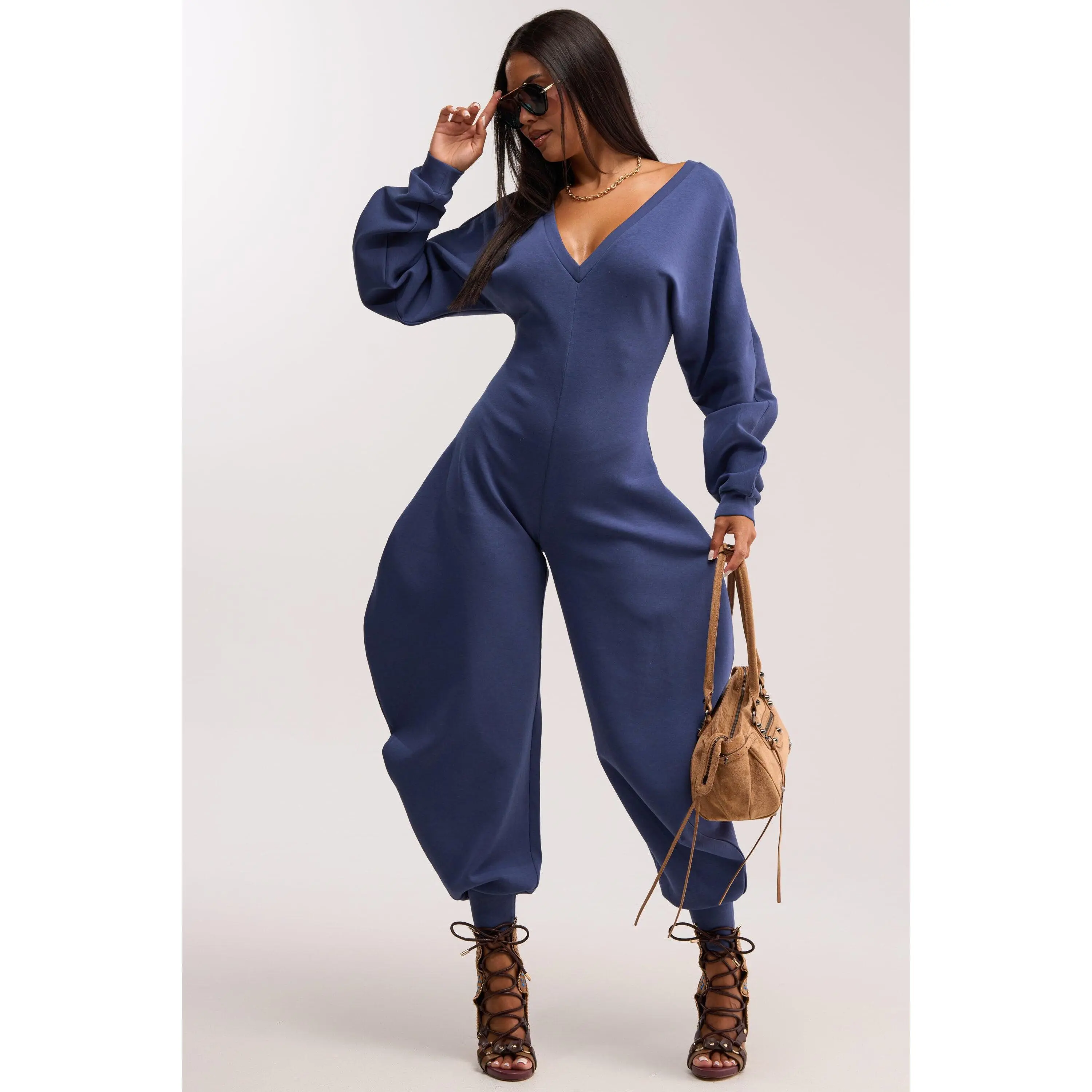 COMFY COZY JUMPSUIT IN NAVY COMFY COZY JUMPSUIT IN NAVY