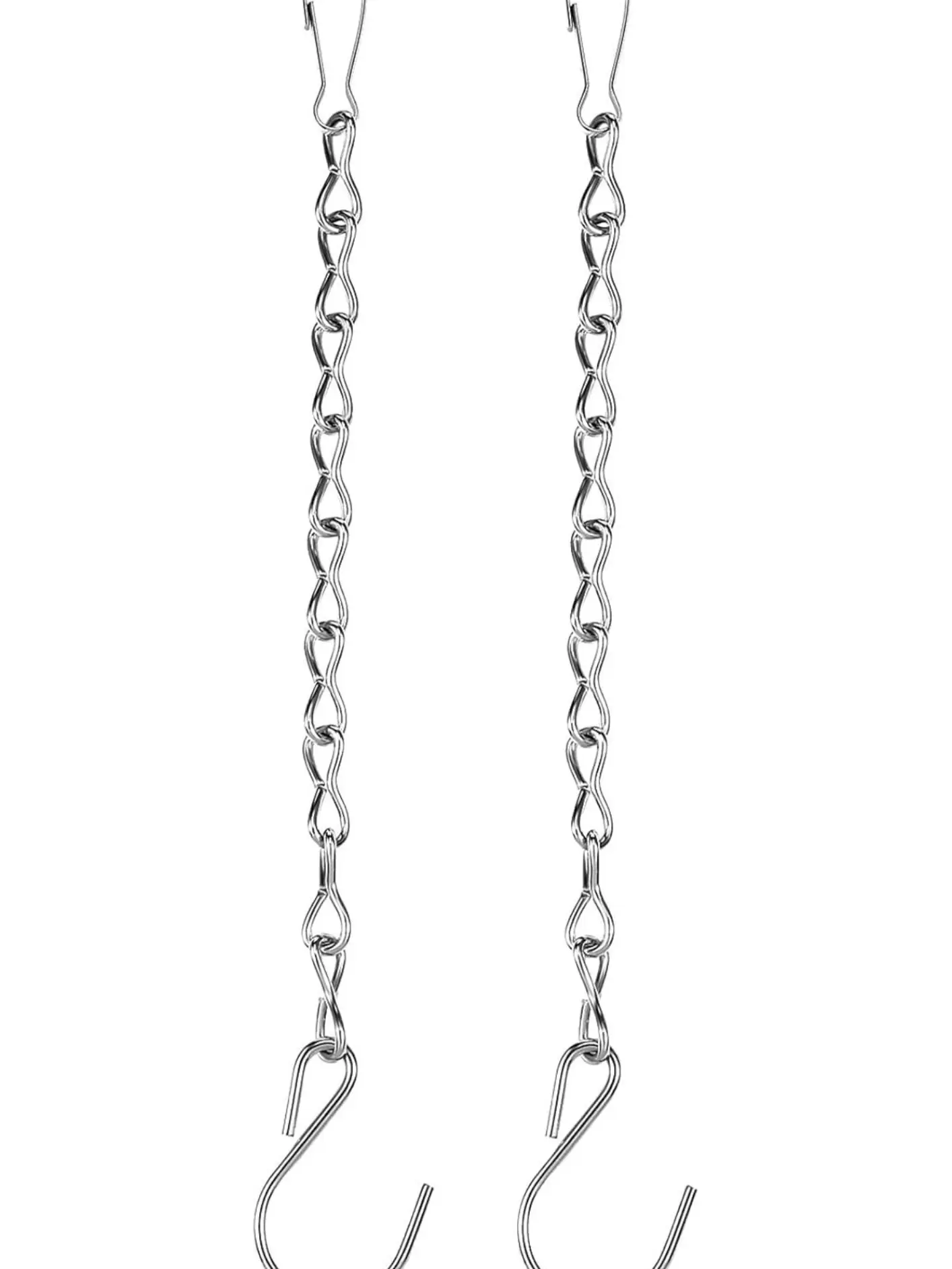 2 Pack Hanging Chain for Bird Feeders, Planters, Lanterns and Ornaments (9.5 Inch, Silver)