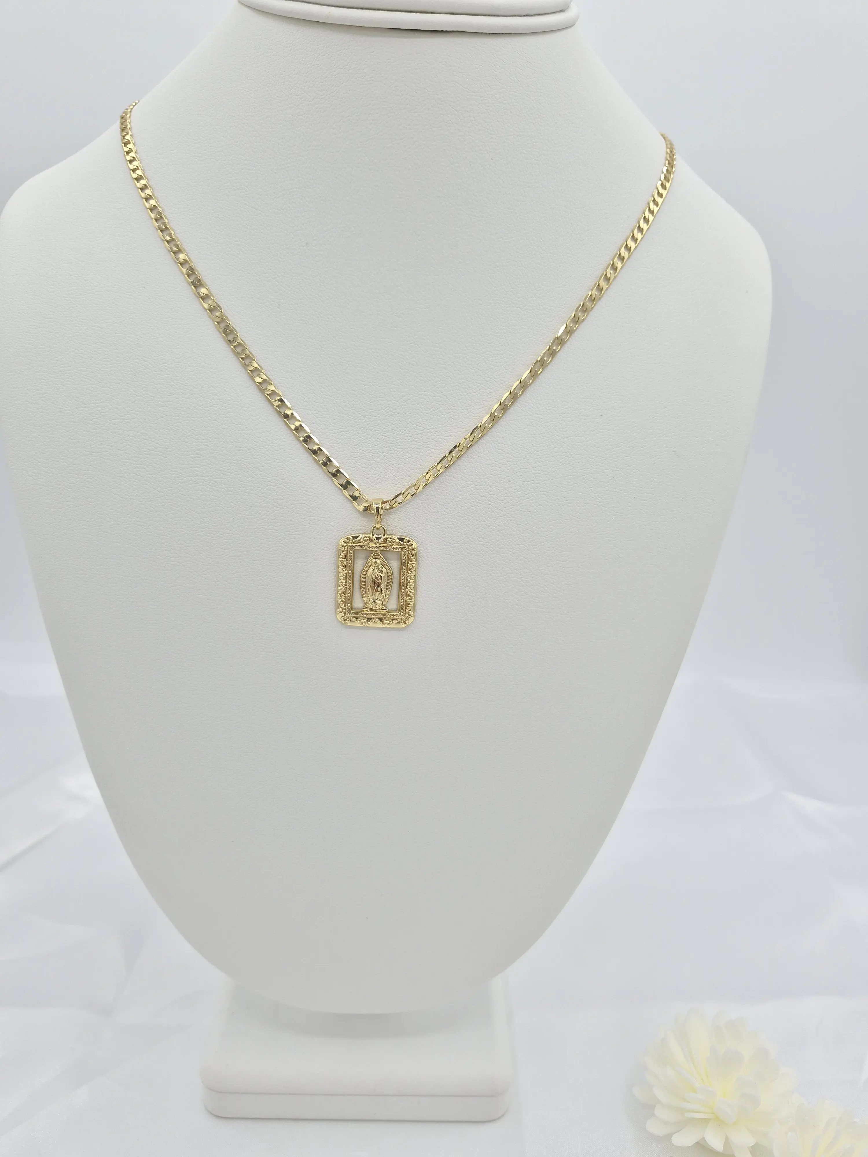 14k gold plated chain with Our Ladyof Guadalupe pendant (33)