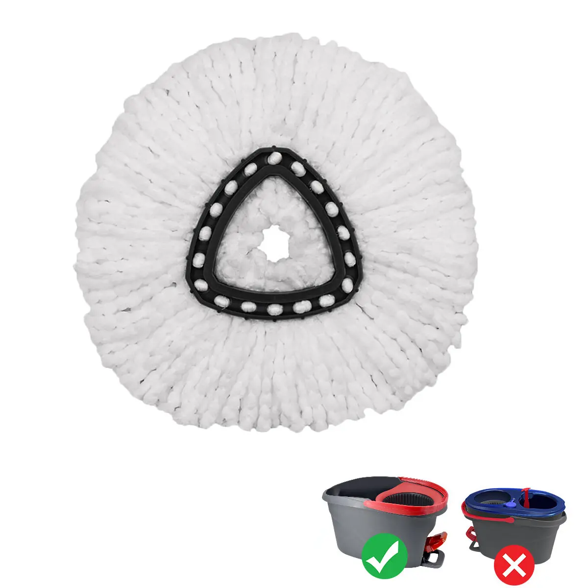 1/2/4 Packs Compatible With Vileda Easywring Spin Mop 1-Tank System Replacement Heads, Spin Mop Refill, Microfiber Mop Refills, Super Absorbent Microfiber Mop Pads, Efficient Cleaning Solution, Easy to Install and Maintain, Cleaning Supplies