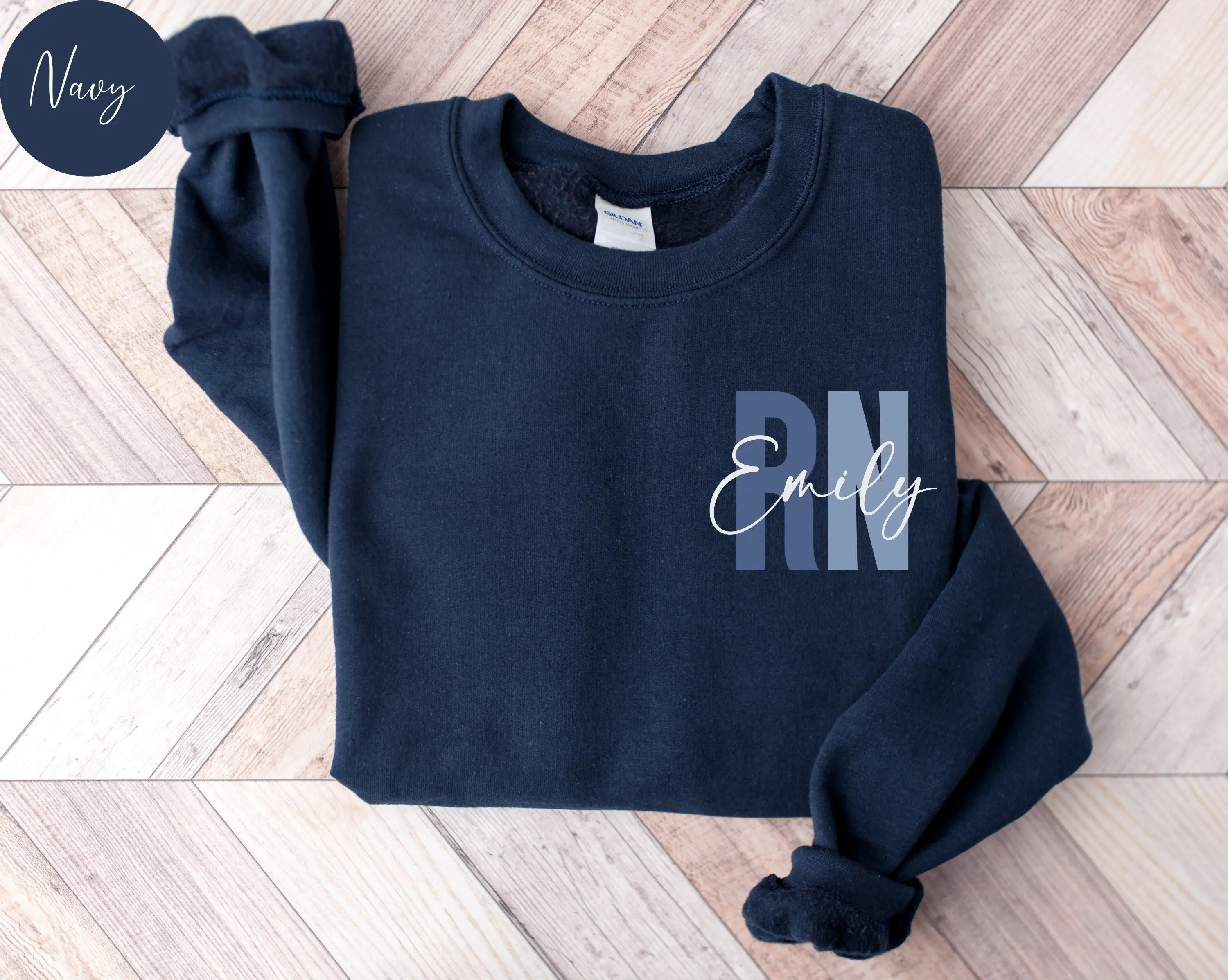 Personalized Registered Nurse Sweatshirt, Custom Nurse Shirt, Nurse Gift, Nurse Appreciation Gift, RN Nurse Sweatshirt
