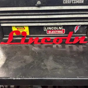 Powder Coated Red Lincoln Sign for Welding machine