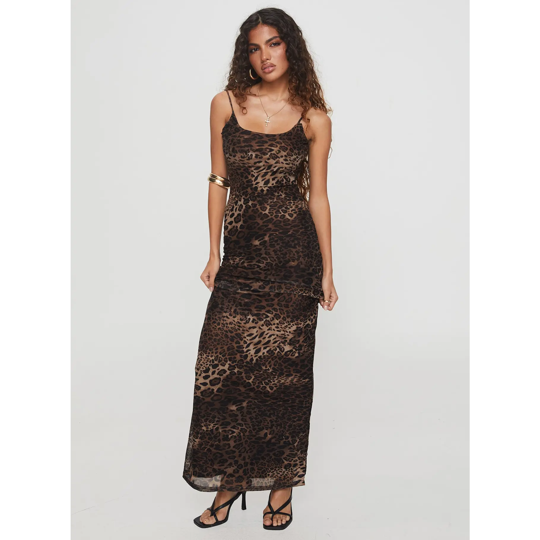 black lace strap dress Mina Cupro Lace Dress in Black By DISSH