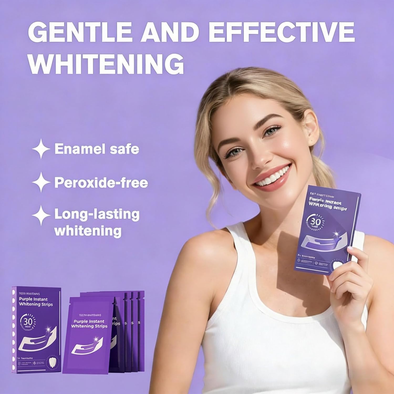 14/28 Pairs Teeth Whitening Strips,Surface Stain Reduction and Natural Shine,Safe Non Sensitive Teeth Whitening