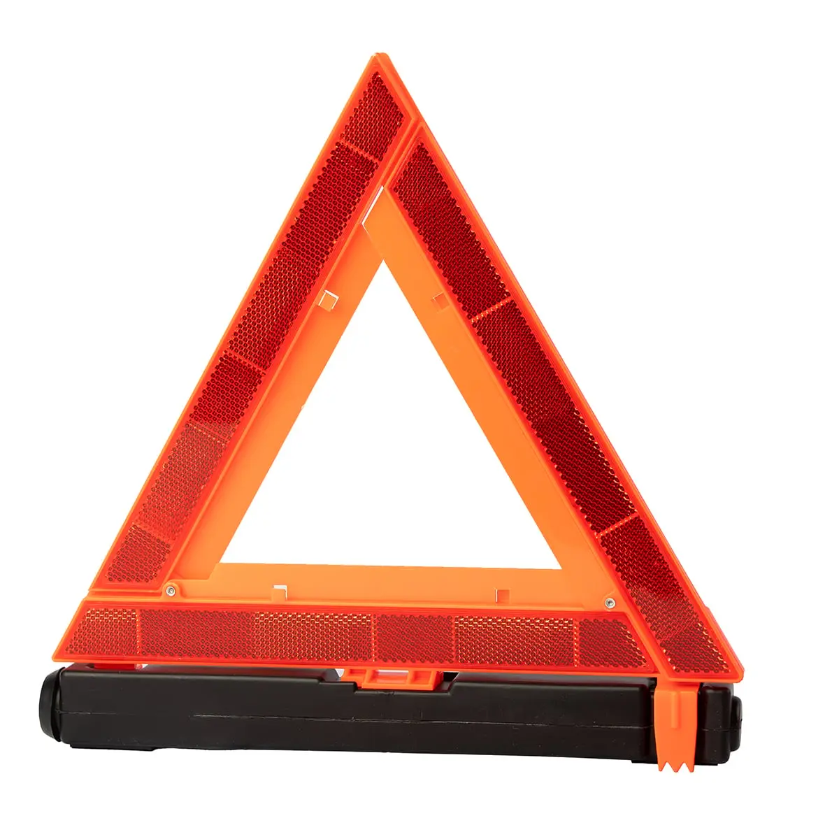 Goodyear GY3021 Collapsible Safety Triangle - Compact Emergency Gear, Highly Visible Reflective Portable Roadside Car Warning, 1.24 lbs Weighted Base, Unisex Teen Driver Gift, Orange