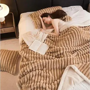 Tuscan Rabbit Plush Hair Blanket