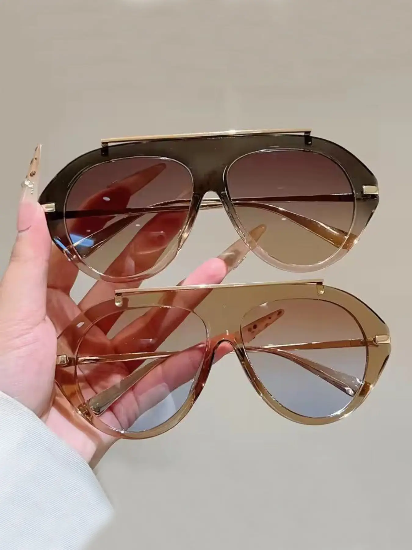 Classic Luxury Sunglasses for Women, Customizable Logo, Large Frame Fashion Glasses, Outdoor Travel, Street Style, Beach Accessories, Retro Casual Wear, Classic Oval Sunglasses