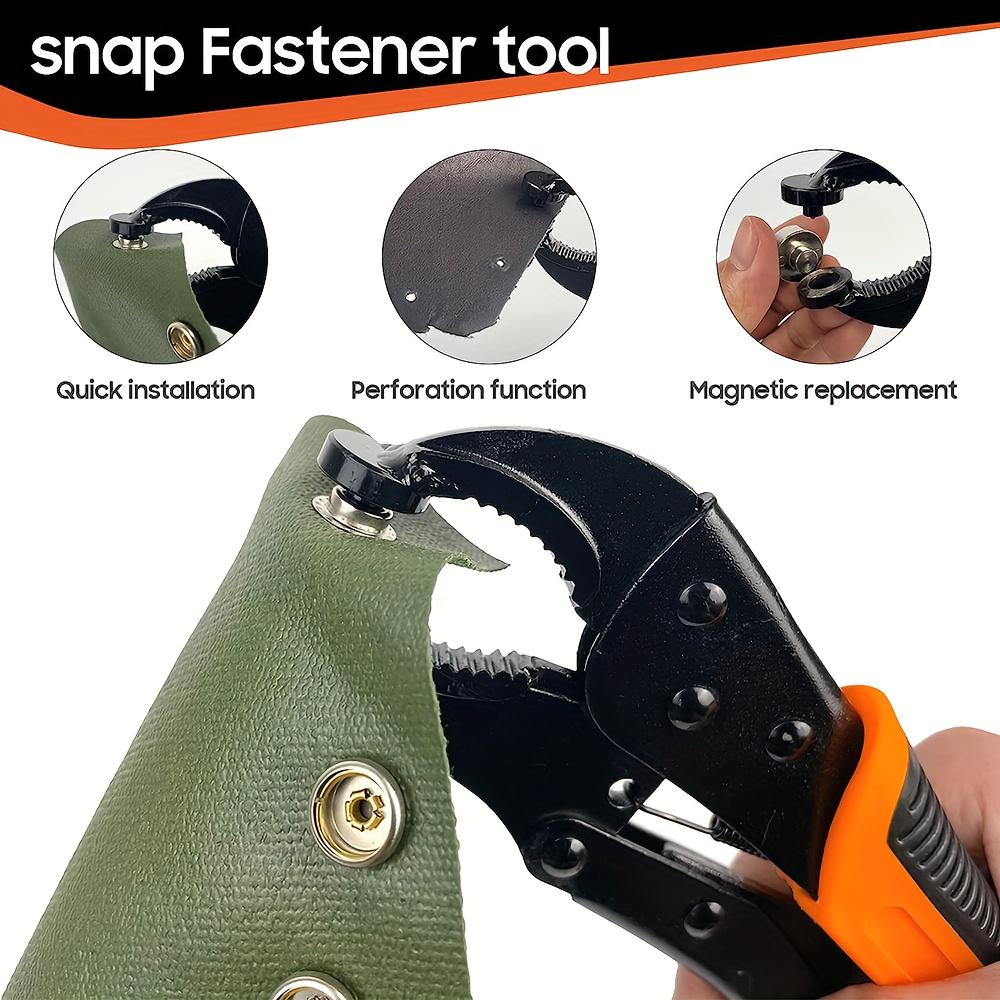 Heavy Duty Snap Fastener Tool, Snap Setter Tool with 100 Sets 4 Color Boat Cover Snaps, Snap Repair Kit, Repairing Boat Covers, Canvas, Fabric, Tarps