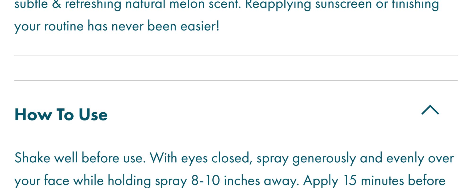 Sunglaze Sheer Setting Mist Sunscreen SPF 50