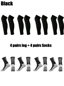 8 Pairs Game Training Football Accessories Men Women Non-slip Anti Slip Socks Football Socks Basketball Socks Sports Socks Athletic Running Socks Comfortable Durable Stretchy Calf Socks Compression Socks Socks Cover