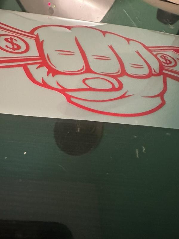 Fistful of Money Decals Durable Weather Resistant Stickers for Vehicles Windows or Walls Easy Installation Unique Customization