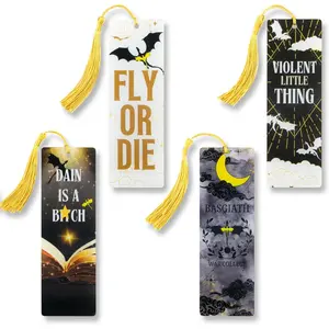 Dragon Bookmarks - Set of 4  Fantasy Bookmark with Tassels, Cool Bookmarks for Men and Women, Dragon Gifts for Women, Luxury Bookmark for Fantasy Lovers and Book