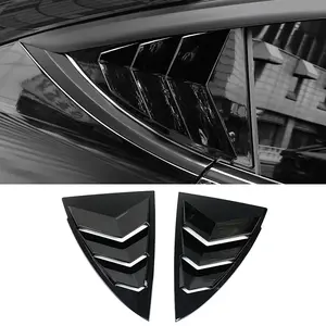 Brand New 2020-2024 Tesla Model Y Glossy Black Rear Side Window Louver Cover Vent Visor