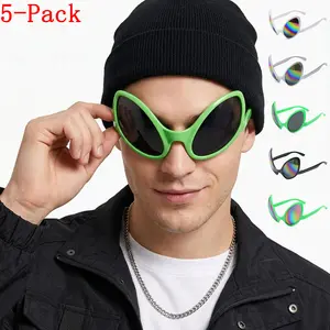 Funny Alien Sunglasses, Novelty Party Glasses for Men & Women, Y2K Costume Eyewear for Festival and Rave