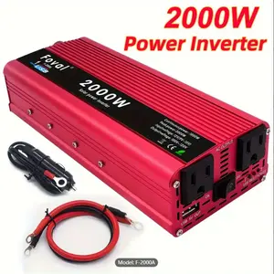1000W/2000W(Peak) DC 12V To 110V AC Power Inverter Converter With 3.1A USB Car Adapter And Cigarette Lighter For Car Home Laptop Truck