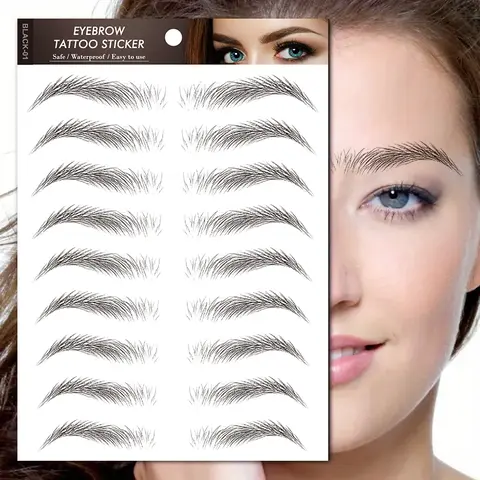Eyebrow Tattoo Sticker, Quick Application, Natural Look, Multi-Pack, Easy Brow Lift, Create Realistic Makeup, Beauty