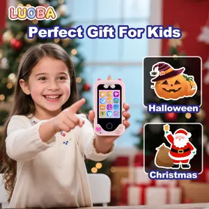 Toy Smart Phone for Kids, Smart Phone Toys with Dual Camera, Phone Toys with Learning Games, Travel Toys with MP3 Music Player for Birthday Gifts, Birthday Gifts touch screen toy game phone Multifunction Artificial