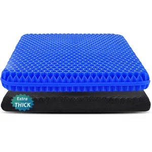 Gel Seat Cushion for Long Sitting, Extra Thick Gel Cushion for  Soft Chair Pads Cushion for Office Home Chairs  Seats Long Trips -      Cushion (Blue)