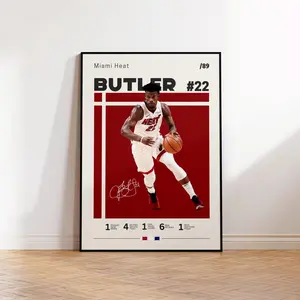 Jimmy Butler 22 Poster, Sports Poster, Basketball Poster, Sports Bedroom Posters, Poster Decor Room