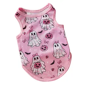 Girly Ghost Dog Shirt - Halloween Clothing For Pets