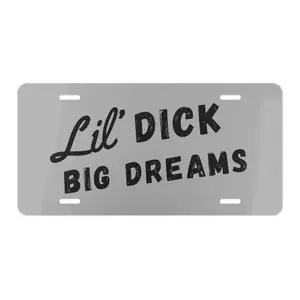 Lil' D Big Dream License Plate, Car Accessories, Vanity Plate - Lightweight Aluminum, Pre-Drilled holes, Easy Installation