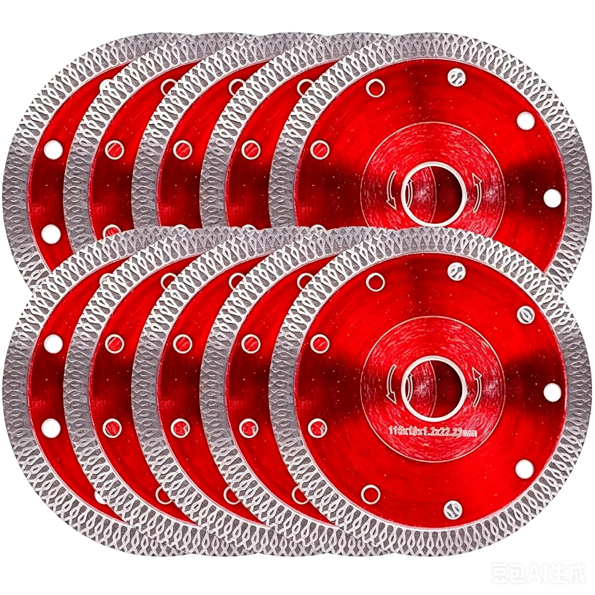10Pcs Diamond Saw Blades for Angle Grinder & Tile Cutter, 4-1/2" Super Thin Wet Cutting Disc for Smooth Cutting Ceramic, Porcelain Tiles, Granite, Concrete, Saw Diamond Blades