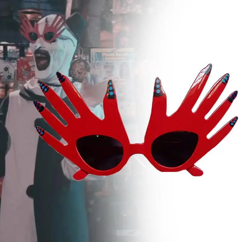 Movie Terrifier Clown Cosplay Glasses Terror Red Hand Sunglasses Joker Eyewear Unisex Christmas Carnival Prop Accessories
