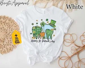 St. Patrick's Day Tooth Shirt, Funny Dentist Shirt, Dental Irish Gift, Paddy's Day Dental Team Shirt, Lucky Shamrock Dentist Crew Tee