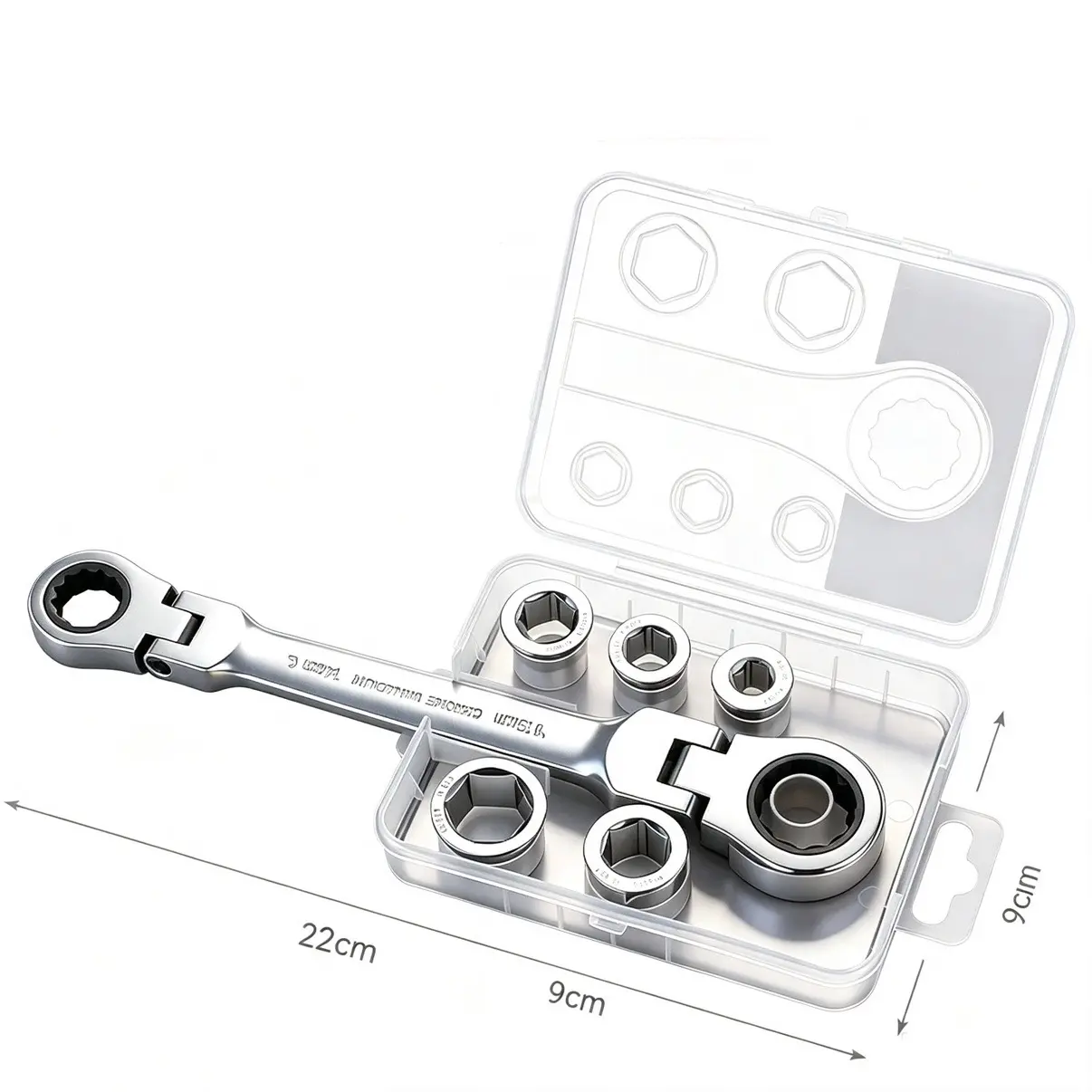 Double End Ratchets Wrenches Multifunction Spanner Wrenches Two-Way Hand Tool 8 to 19Mm Double Head Tool