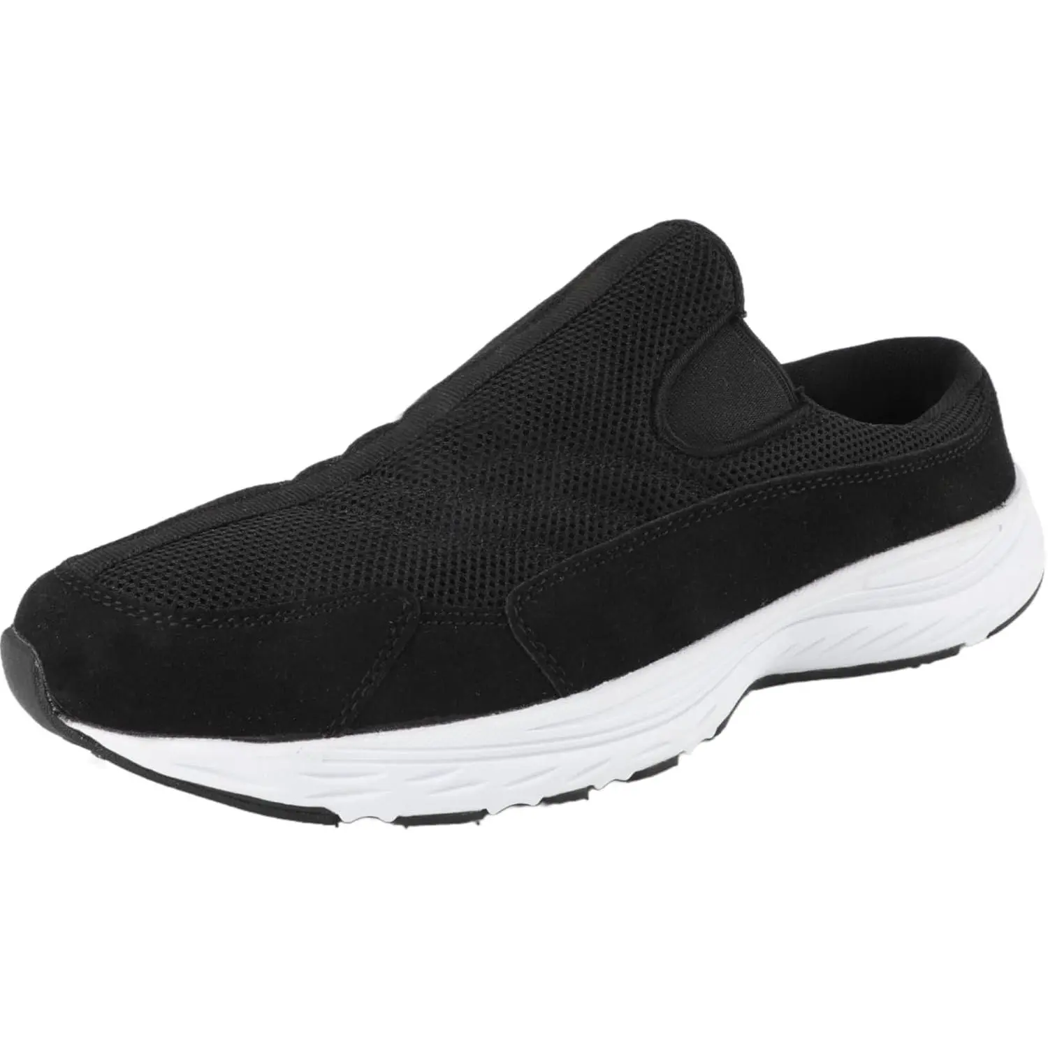Men's Slip-On Mules With Arch Support| Indoor/Outdoor All Seasons Slippers | Open Back Sneakers & House Shoes | Comfortable Closed-Toe Breathable Walking Support Casual Loafers