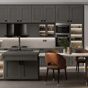 10-Foot Liberty Shaker Grey Kitchen