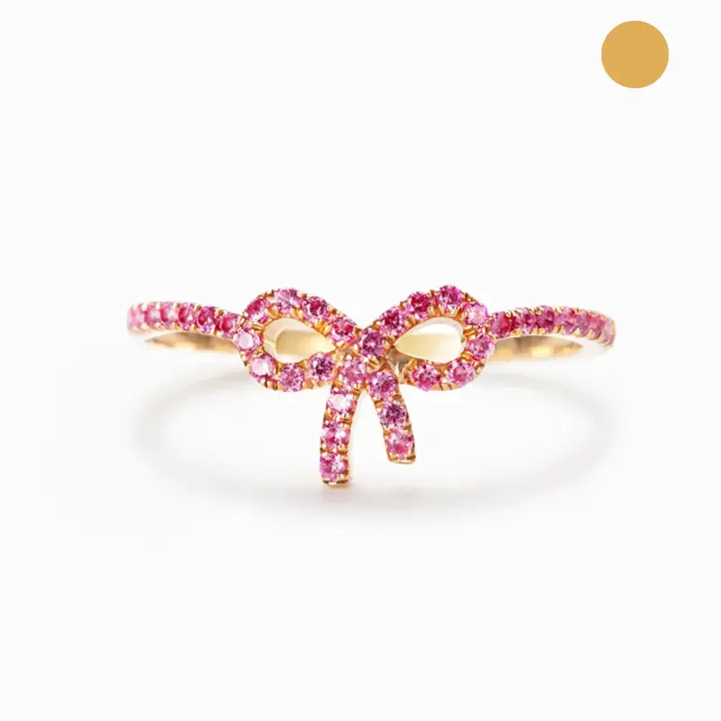 Bow Design Rhinestone Decorated Princess Rings, Gifts for Her, Fashion Accessories for Women & Girls, Trendy All-match & Exquisite Jewelry for Birthday Gift, Pink Ring, Statement Rings, Elegant Rhinestone Ring, Fashionable Jewelry, Beautiful Rings