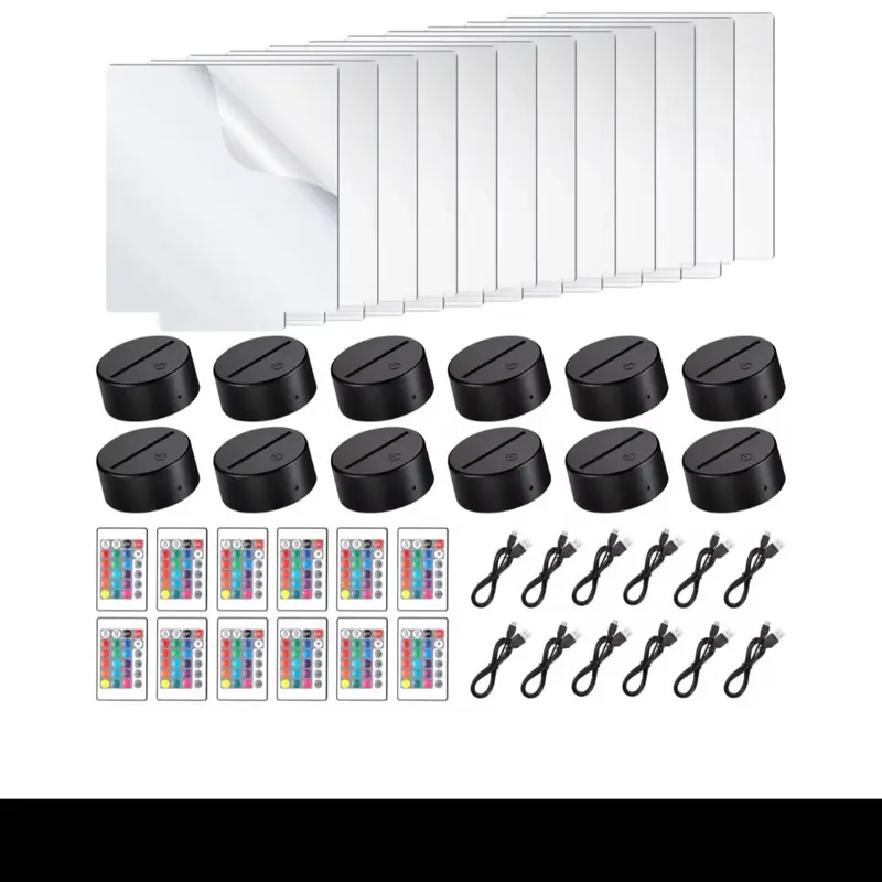 LED Acrylic Light Base Kit • Multi-Color Night Light Stand for DIY Crafts, Engraved Signs & Personalized Gifts