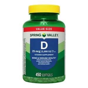IT'S BRAZILIAN Vitamin D3 Supplement Softgels for Bone and Immune Health, 25 mcg (1000 IU), 450 Count