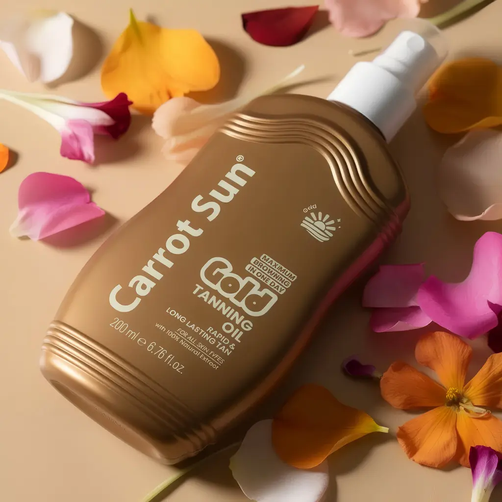 Tanning Oil Spray with Carrot Oil, Lightweight Tan Accelerator for a Radiant Glow, Nourishing Body Care Moisturizer, Spray Tan Body Self-Tanners, 200ml, Brightening