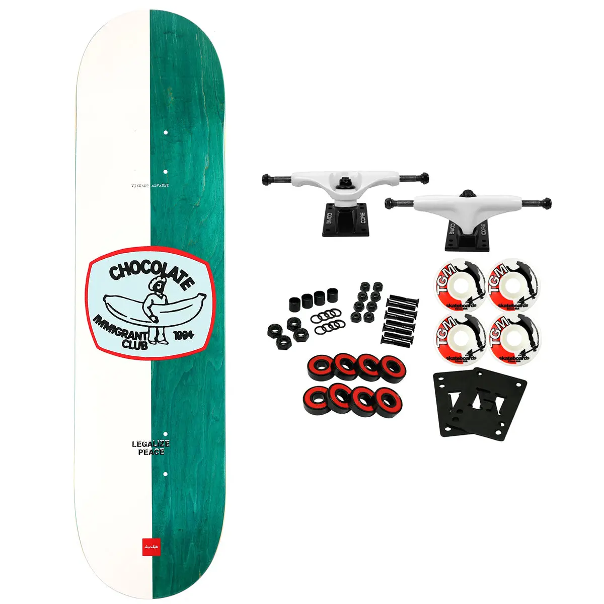 Chocolate Skateboard Complete Alvarez Know Your Rights 8.125" x 31.625"