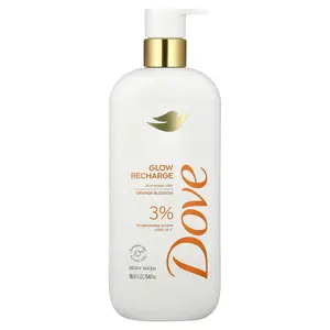 Dove Glow Recharge, Body Wash, Orange Blossom, 18.5 fl oz (547 ml)