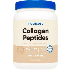 Nutricost Grass-Fed Collagen Powder 1LB (454 G) (Vanilla) - Collagen Peptides