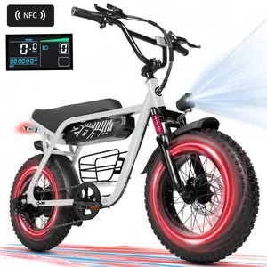 ESKUTE V201 1500W Peak Electric Bike for Adults, 30-35MPH Speed, 65 Mi Range (PAS 1), 20x4.0 Fat Tire All-Terrain Off-Road Ebike, Smart NFC Unlock Front Suspension, 48V 15.6Ah Battery, 330lb Max Load, 7-Speed Commuter, Back to School