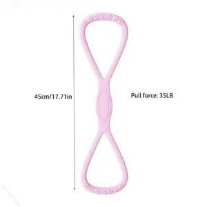 2026 Upgraded Figure 8 Silicone Resistance Band 35LB, Quick Rebound Exercise Band for Yoga Pilates Home Gym