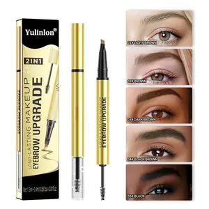 Eyebrow Tip Brow Pencil with Sealing Gel,Long-Lasting Brow Pen for Natural Hair-Like Strokes, Smudge-Proof Daily Makeup Tool for Soft Glam Looks
