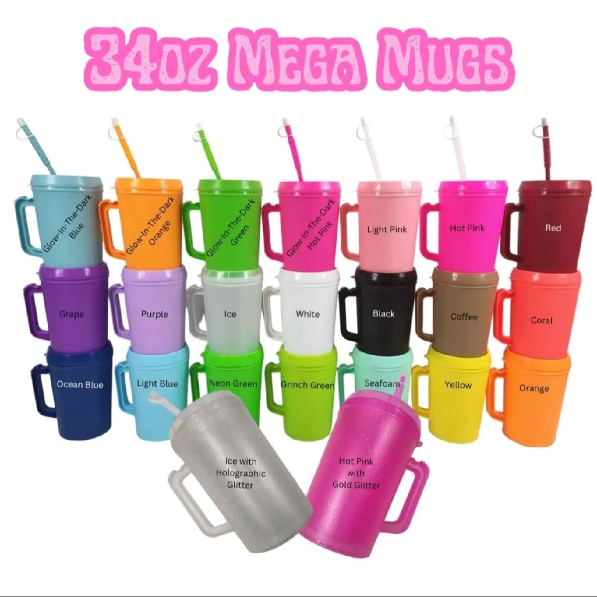 34oz Hip Sip Mega Mugs