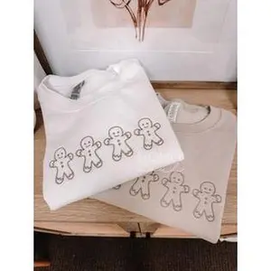 Embroidered Gingerbread Man Sweatshirt | Christmas Sweatshirt | Embroidered Holiday Sweatshirt | Gift | Faith Apparel Sweatshirt