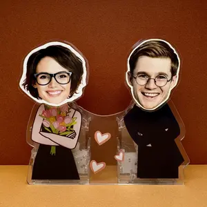 Sweetie 2-Person DIY Bobblehead Kit with Stand – Personalized Wobbly Figures, Acrylic Body Board & Custom Photo Ornaments – Fun Handmade Gift for Birthdays, Couples, or Holidays